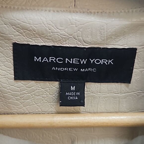 Marc NY Open Front Waterfall Vegan Leather Jacket-Medium - Picture 3 of 9